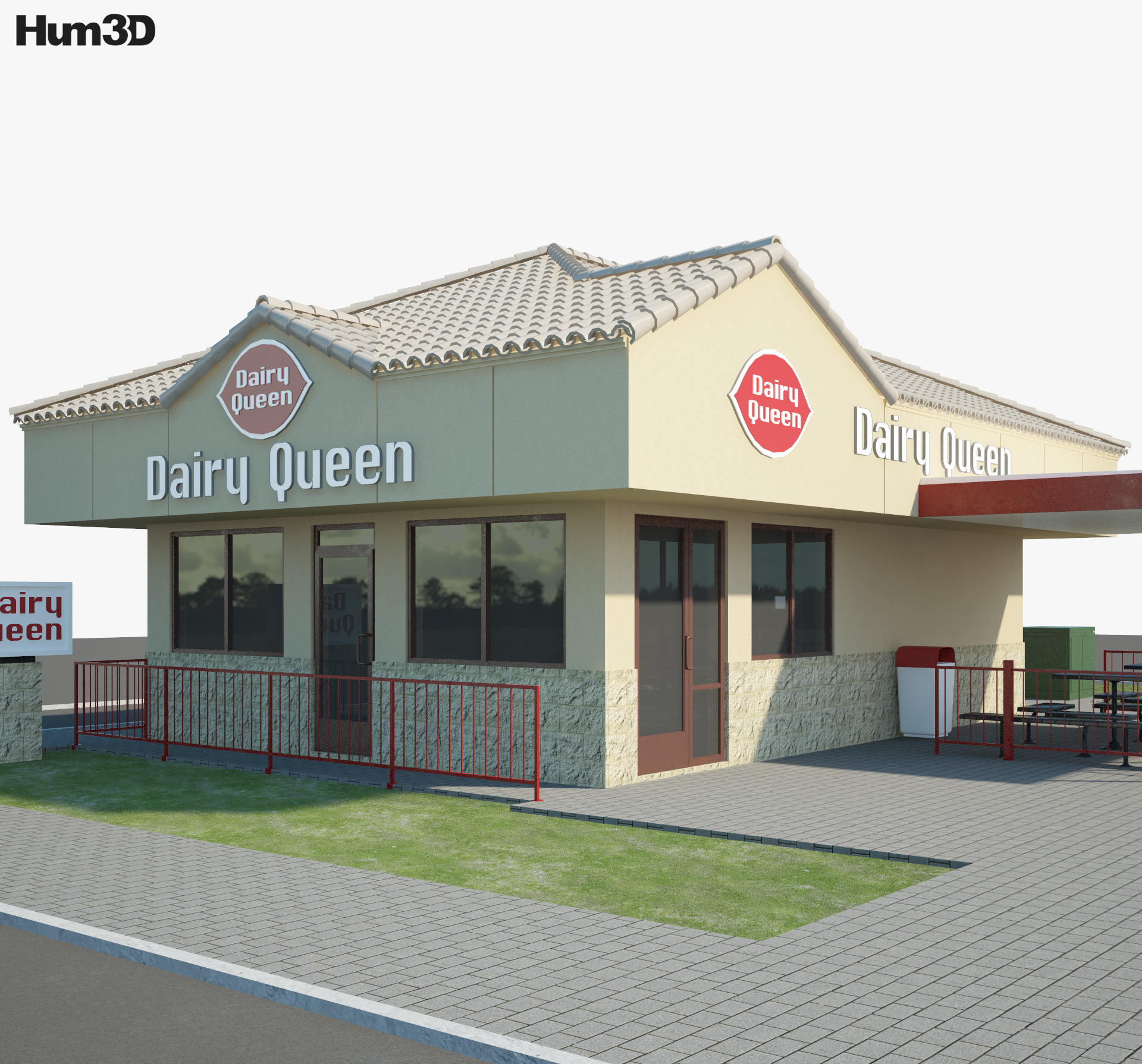 Dairy Queen Restaurant 01 3D-Modell