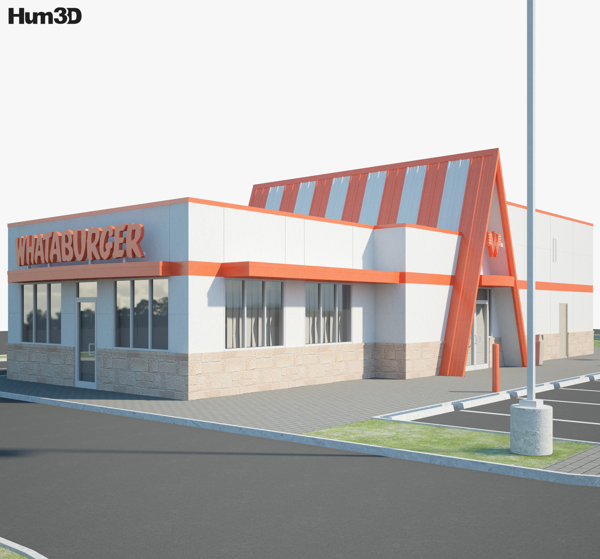 Whataburger 음식점 03 3D 모델 