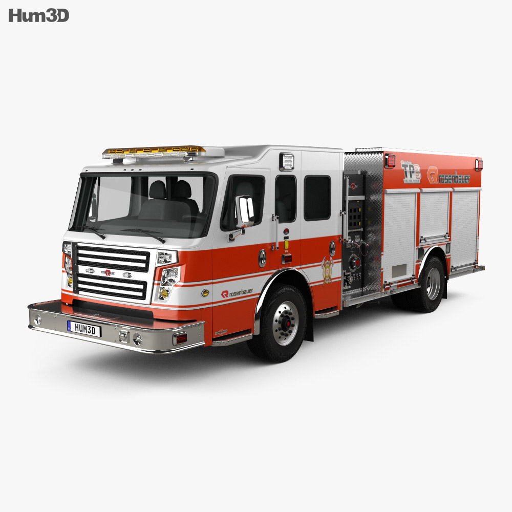 Rosenbauer TP3 Pumper Fire Truck 2022 3D model - Vehicles on Hum3D