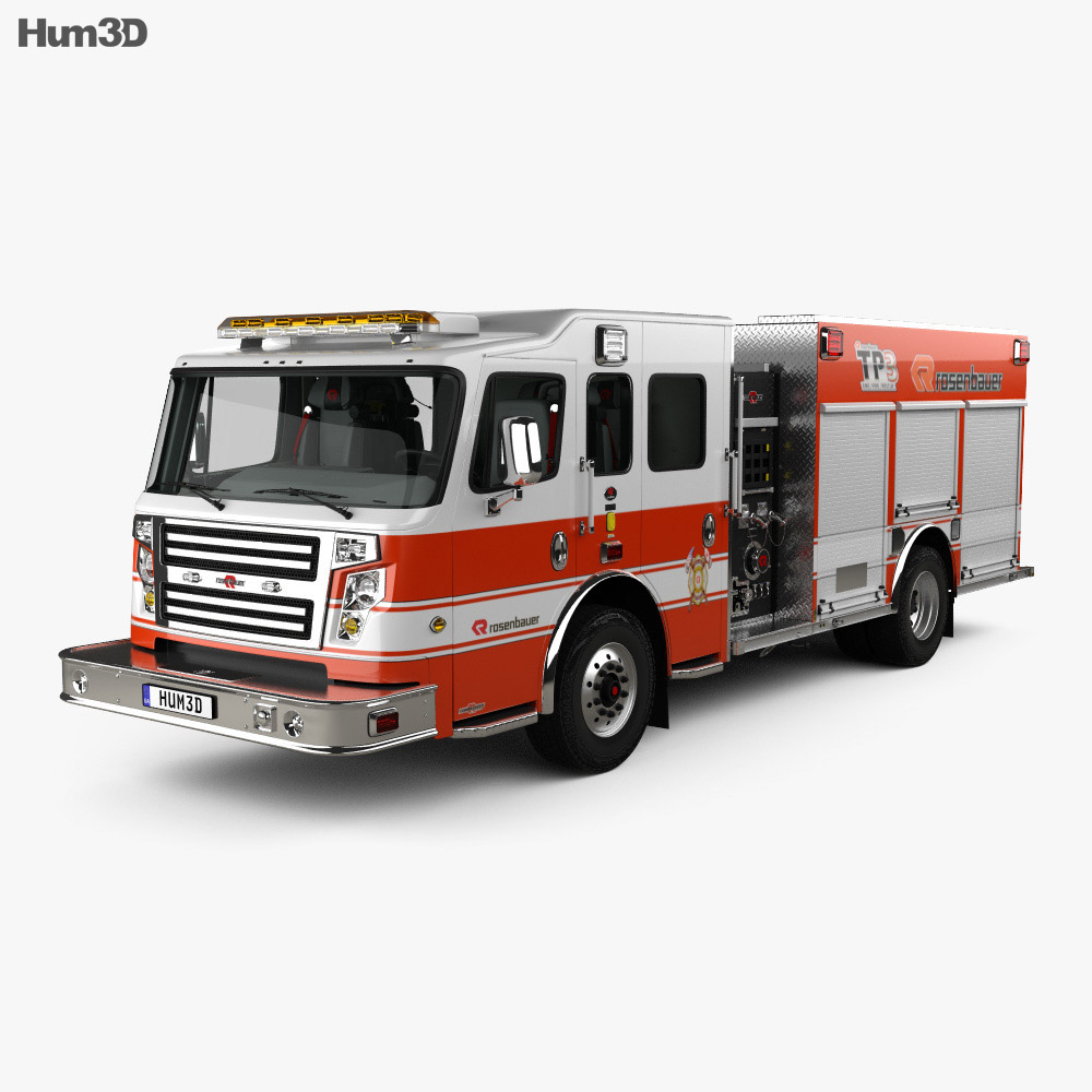 Rosenbauer TP3 Pumper Fire Truck with HQ interior 2022 3D model ...