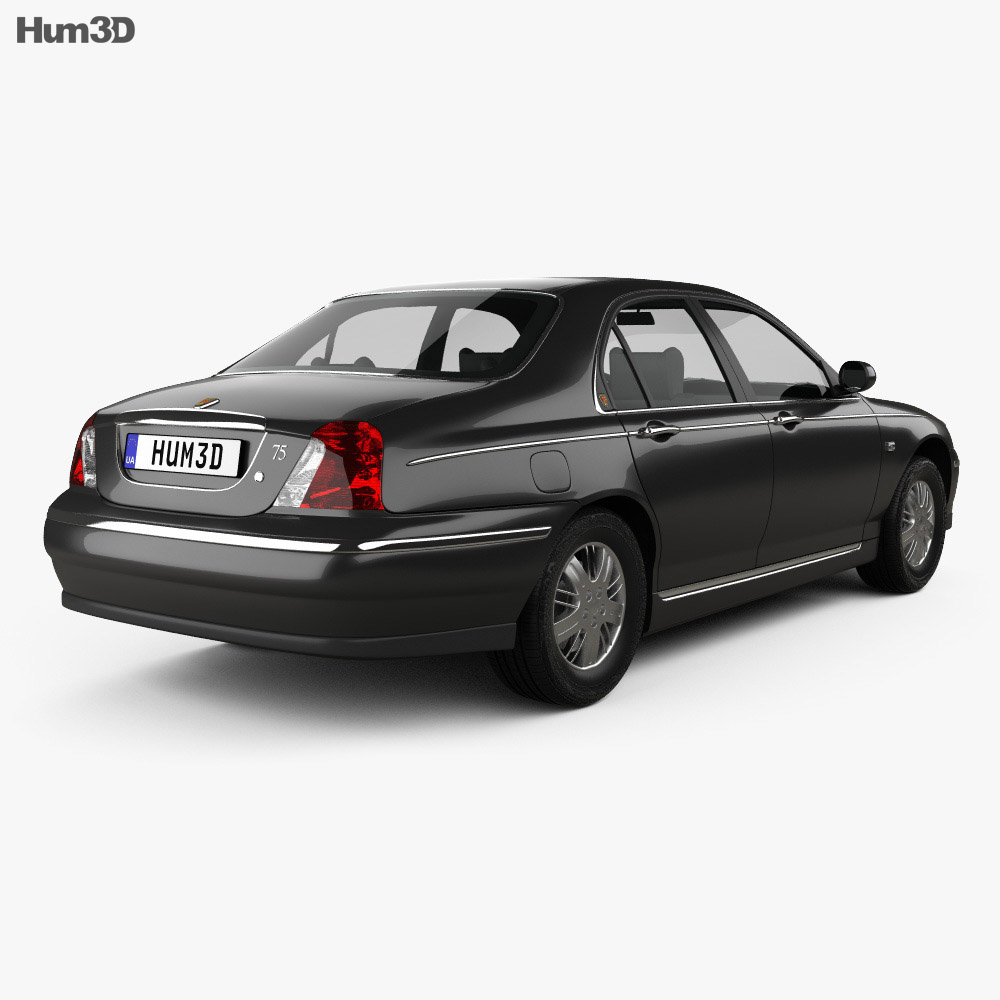 Rover 75 2005 3D 모델  back view
