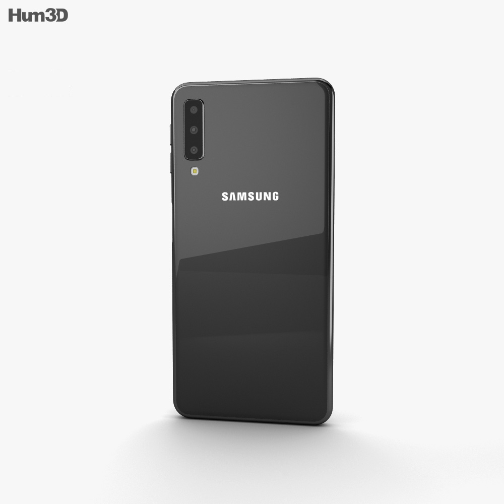 Samsung Galaxy A7 (2018) Negro Modelo 3D
