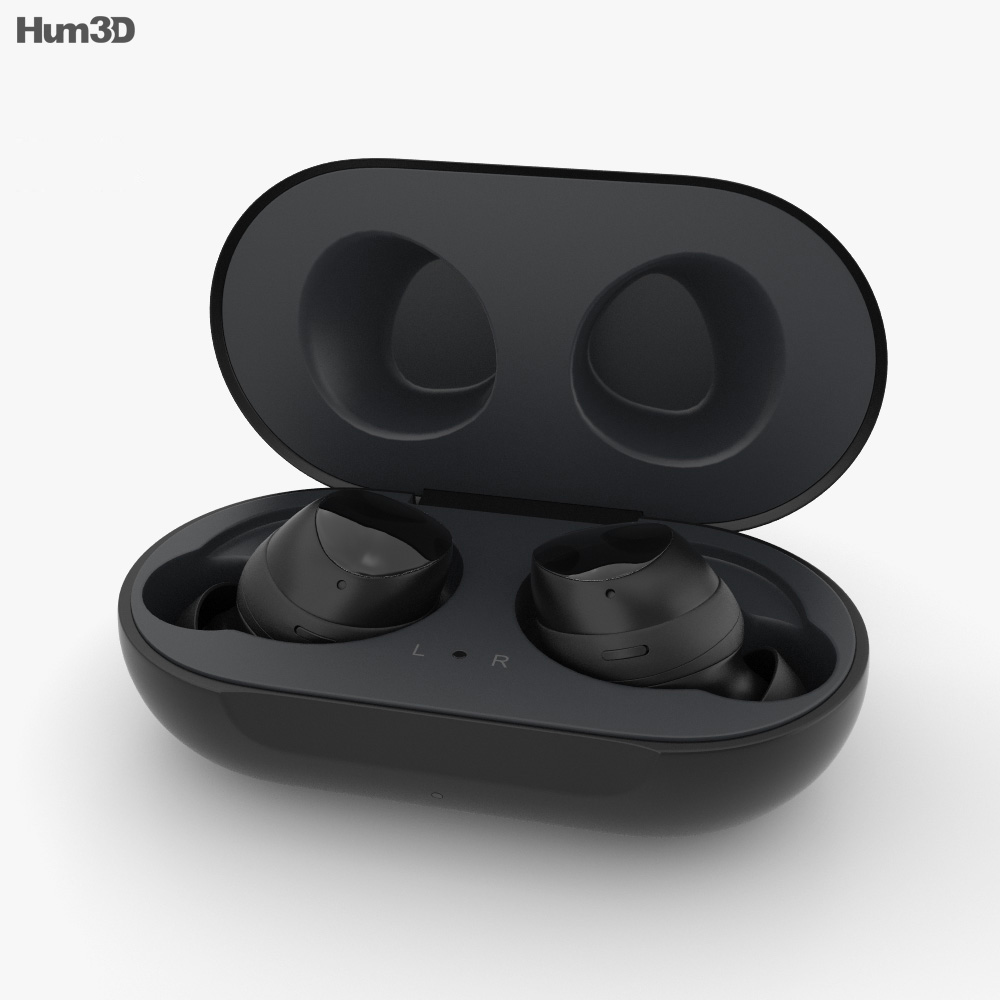 Samsung Galaxy Buds 黑色的3D模型- 电子产品on Hum3D