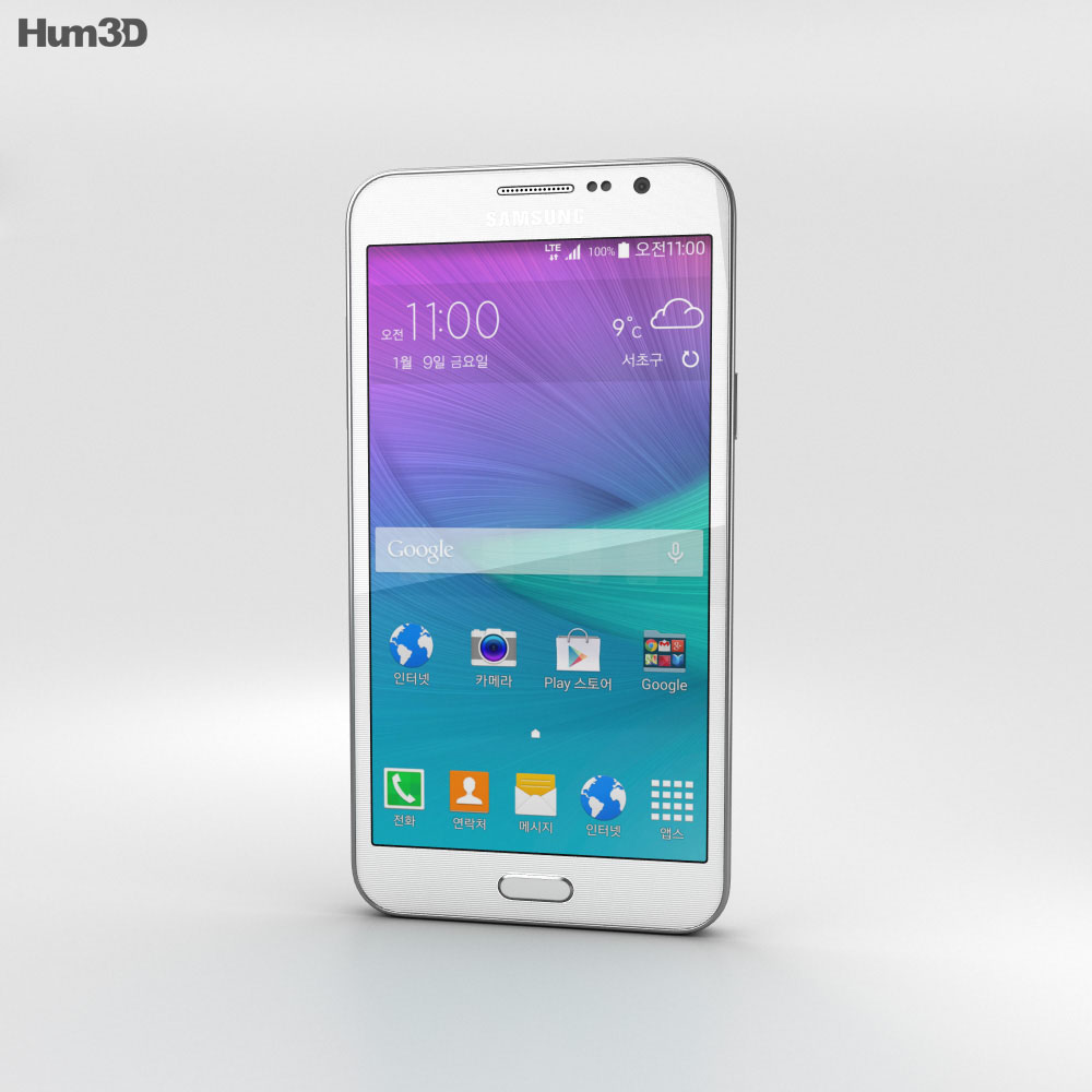 Samsung Galaxy Grand Max 白い 3Dモデル