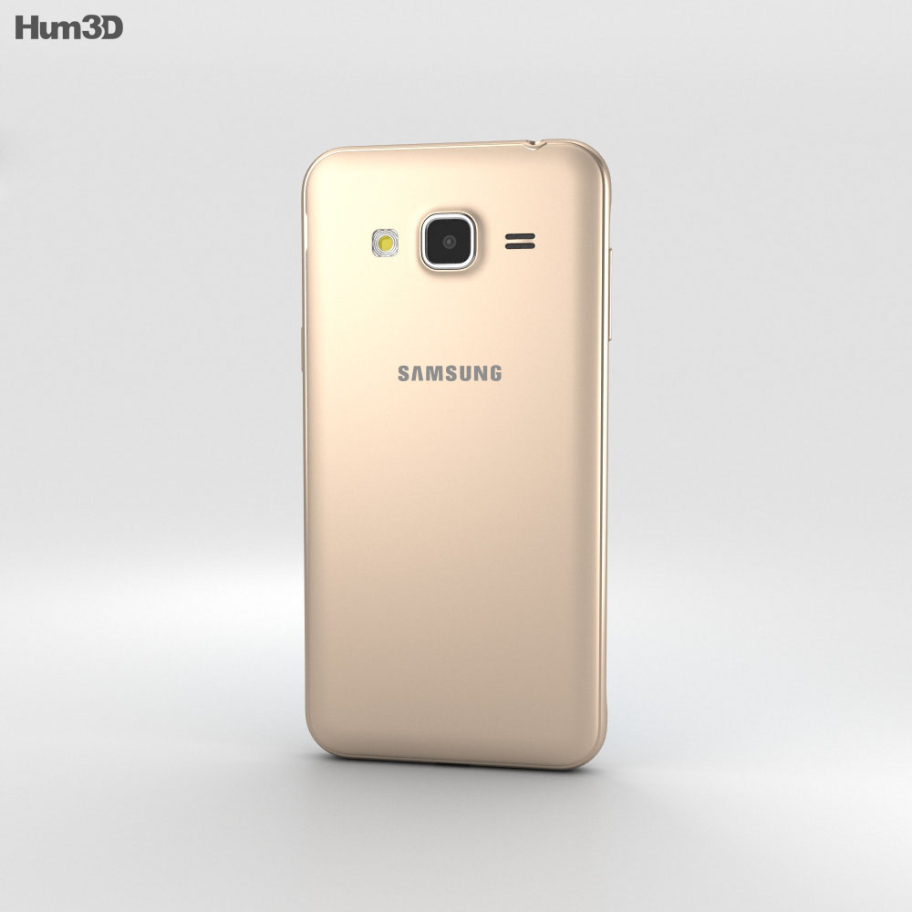 Samsung Galaxy J3 (2016) Gold 3d model