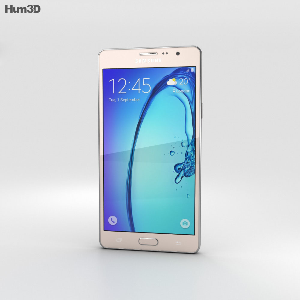 Samsung Galaxy On7 Gold 3D-Modell