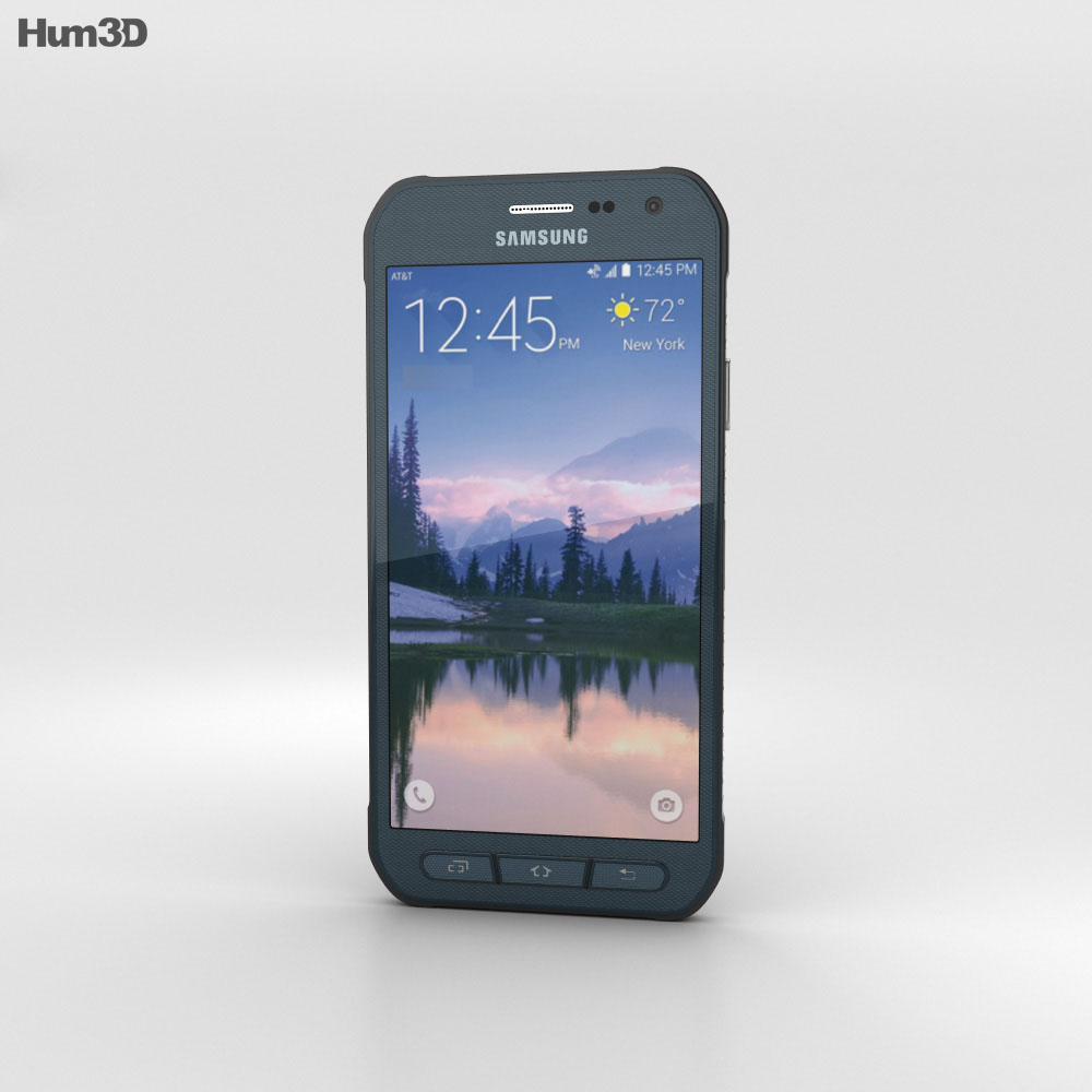Samsung Galaxy S6 Active Blue 3d model