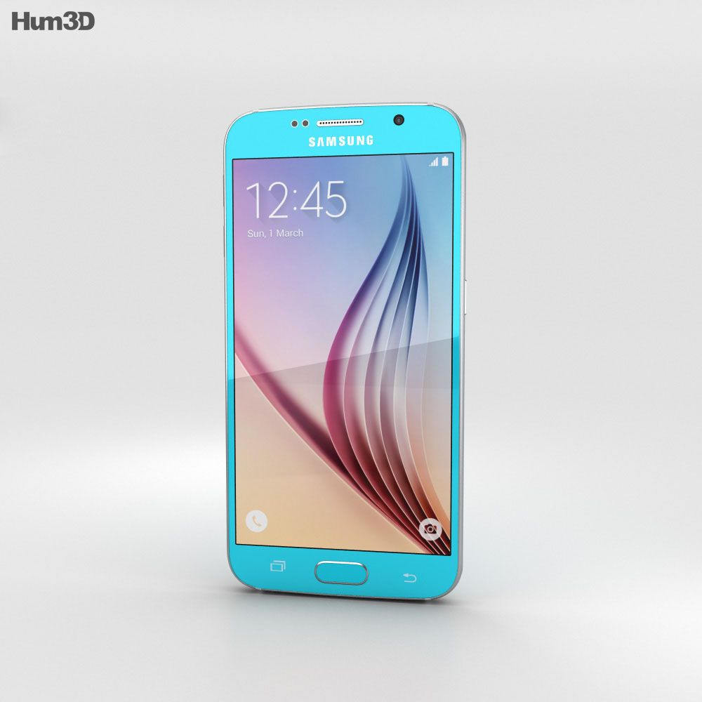 Samsung Galaxy S6 Blue Topaz 3d model