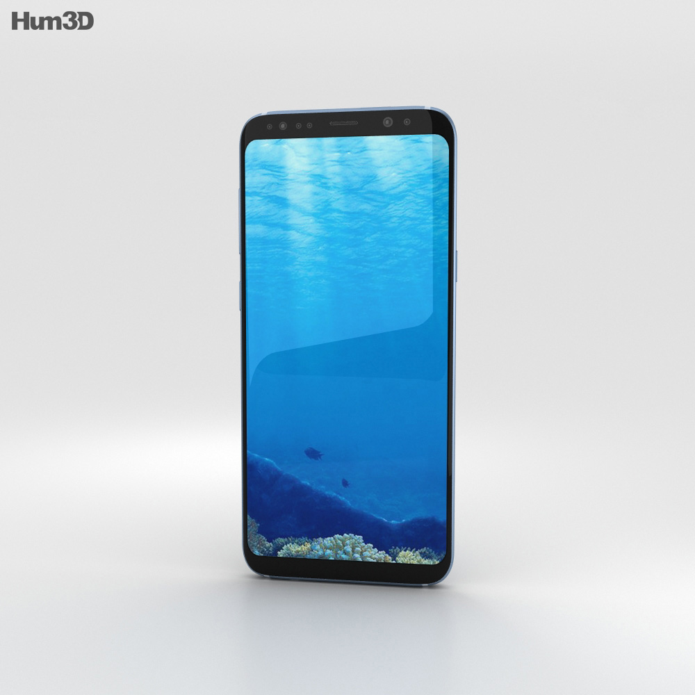 Samsung Galaxy S8 Plus Coral Blue Modelo 3D - Electrónica on Hum3D