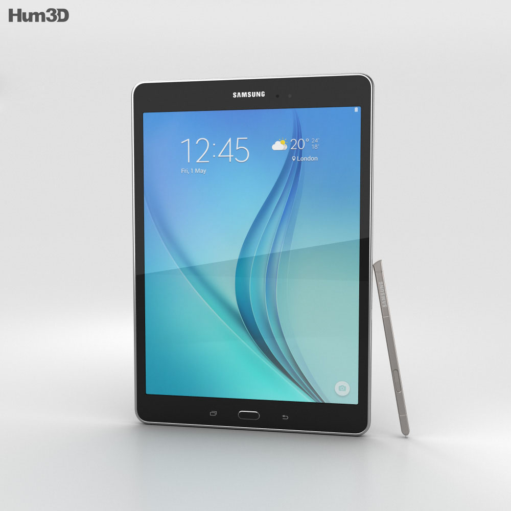 Samsung Galaxy Tab A 9.7 S Pen Smoky Titanium 3d model