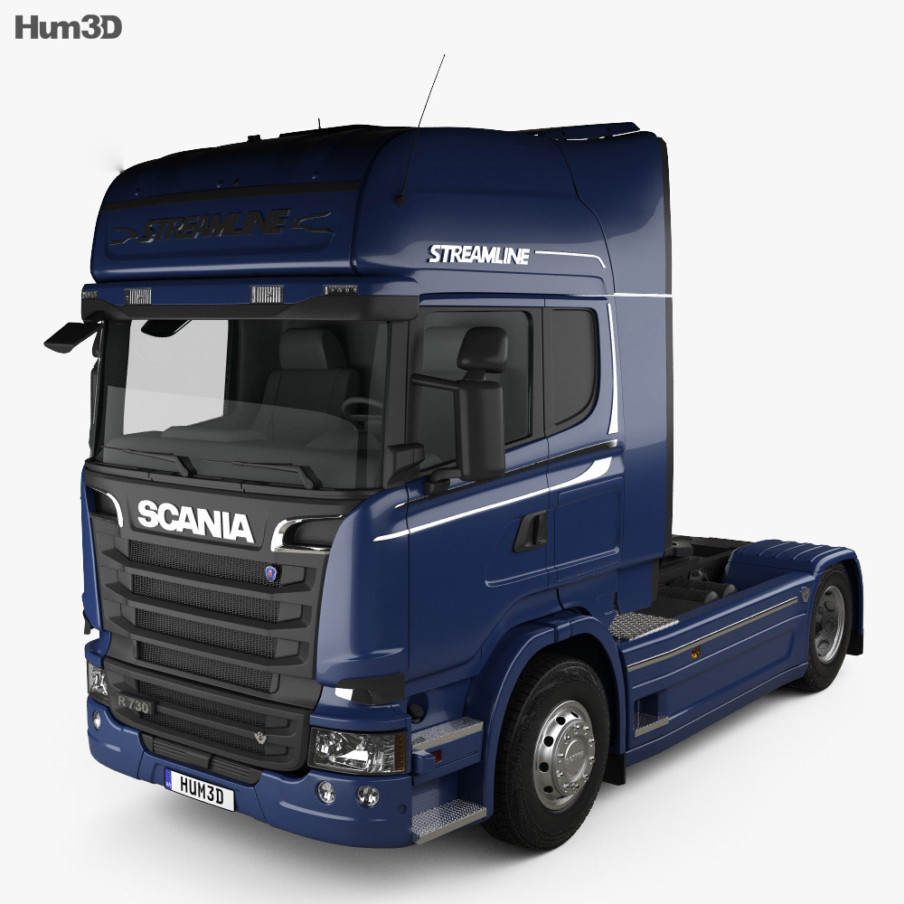 Scania R 730 Tractor Truck 2013 3D model Vehicles on Hum3D