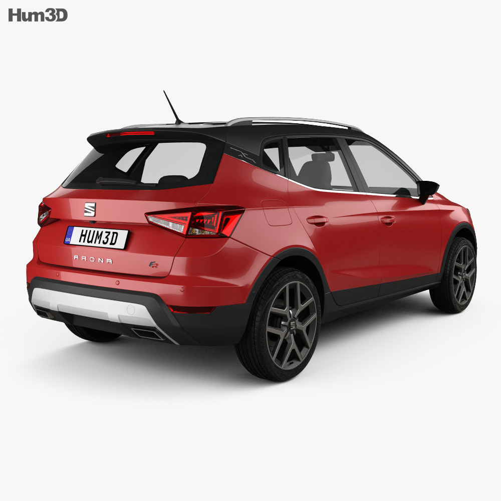 Seat Arona FR 2020 3D 모델  back view