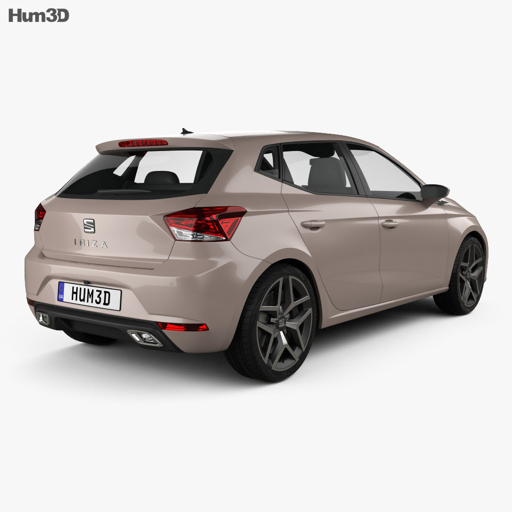 Seat Ibiza Xcellence 2019 3D 모델  back view