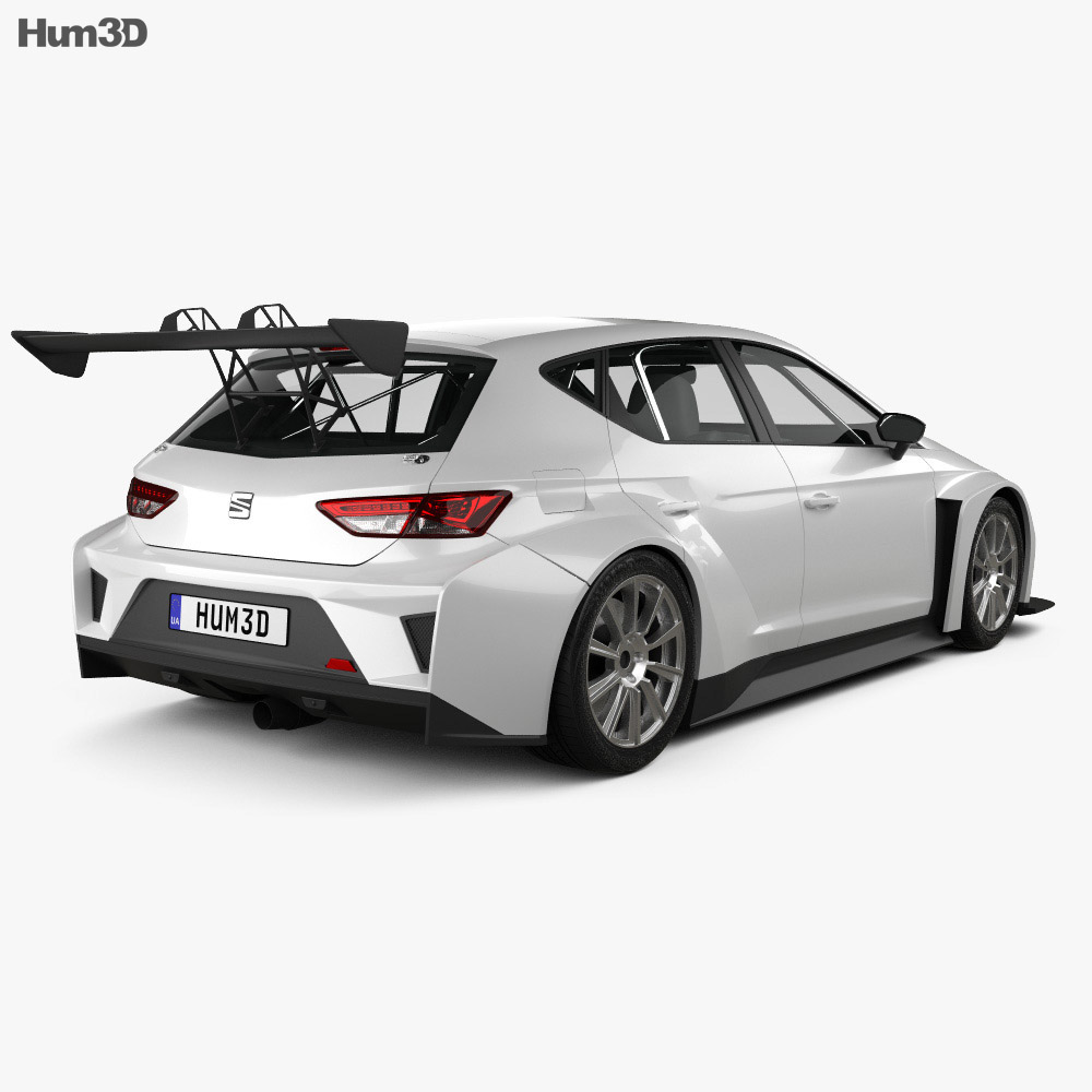 Seat Leon Cup Racer 2016 3d model back view