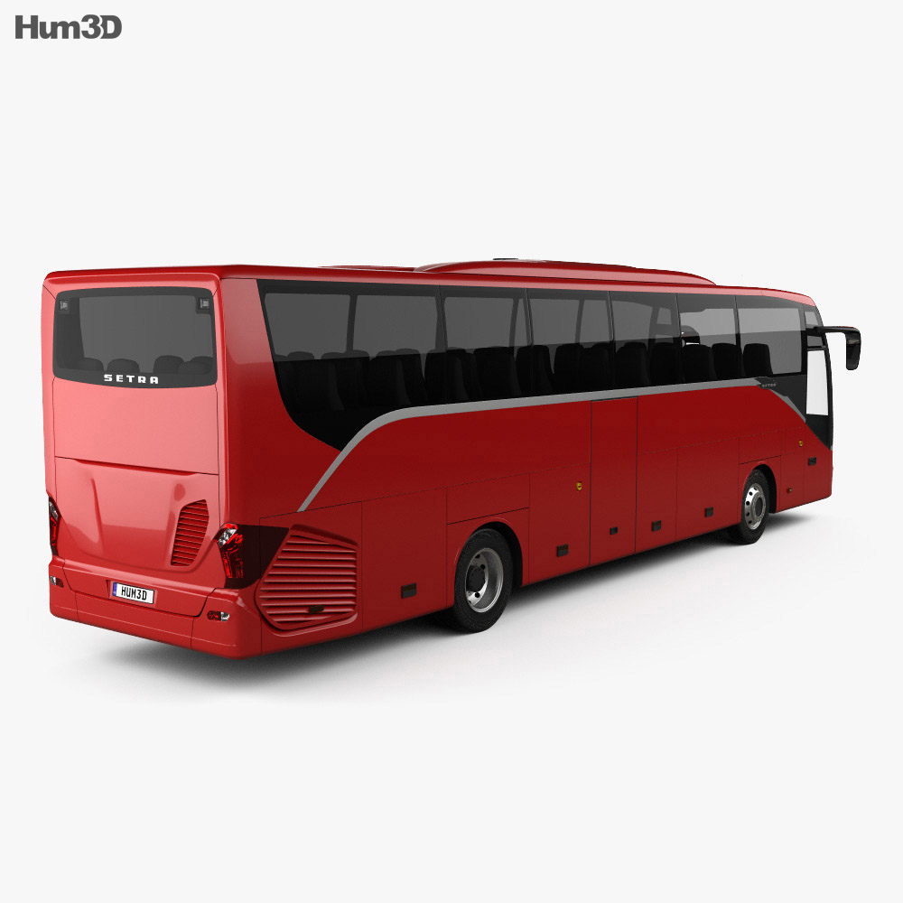 Setra S 515 HD バス 2012 3Dモデル 後ろ姿