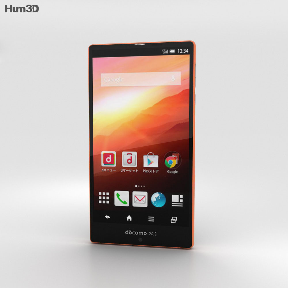 Sharp Aquos Zeta SH-04F Orange 3D 모델 