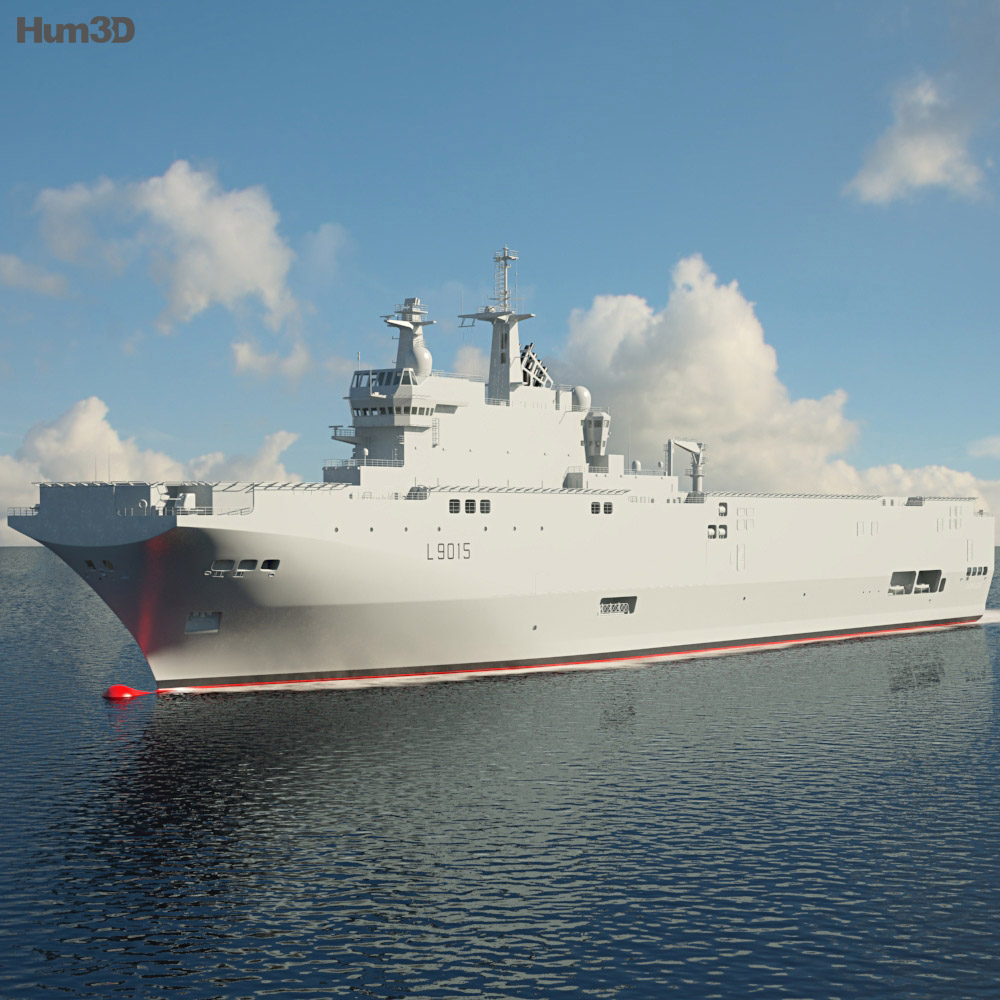 Dixmude aircraft carrier 3d model