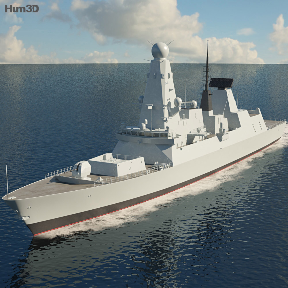 HMS Daring D32 3D model - Ship on Hum3D