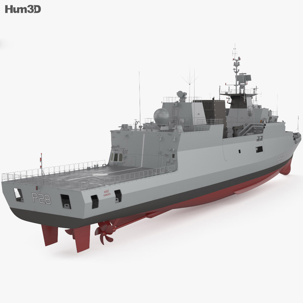 Kamorta-class corvette 3D model - Ship on Hum3D