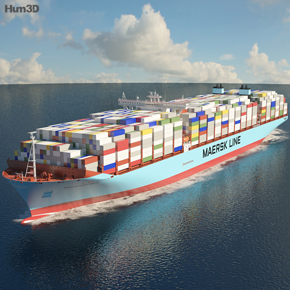 Maersk Triple E Class Container Ship 3d Model Ship On Hum3d