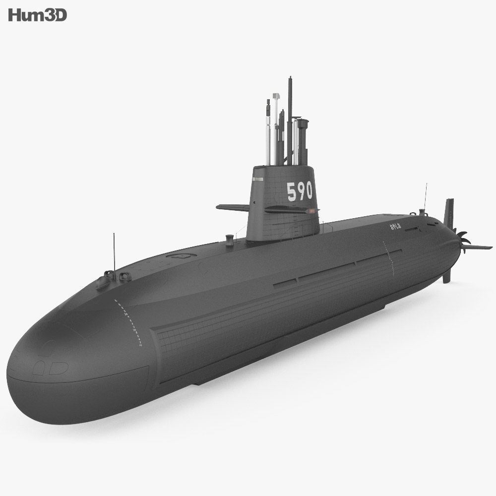 Oyashio-class submarino Modelo 3D