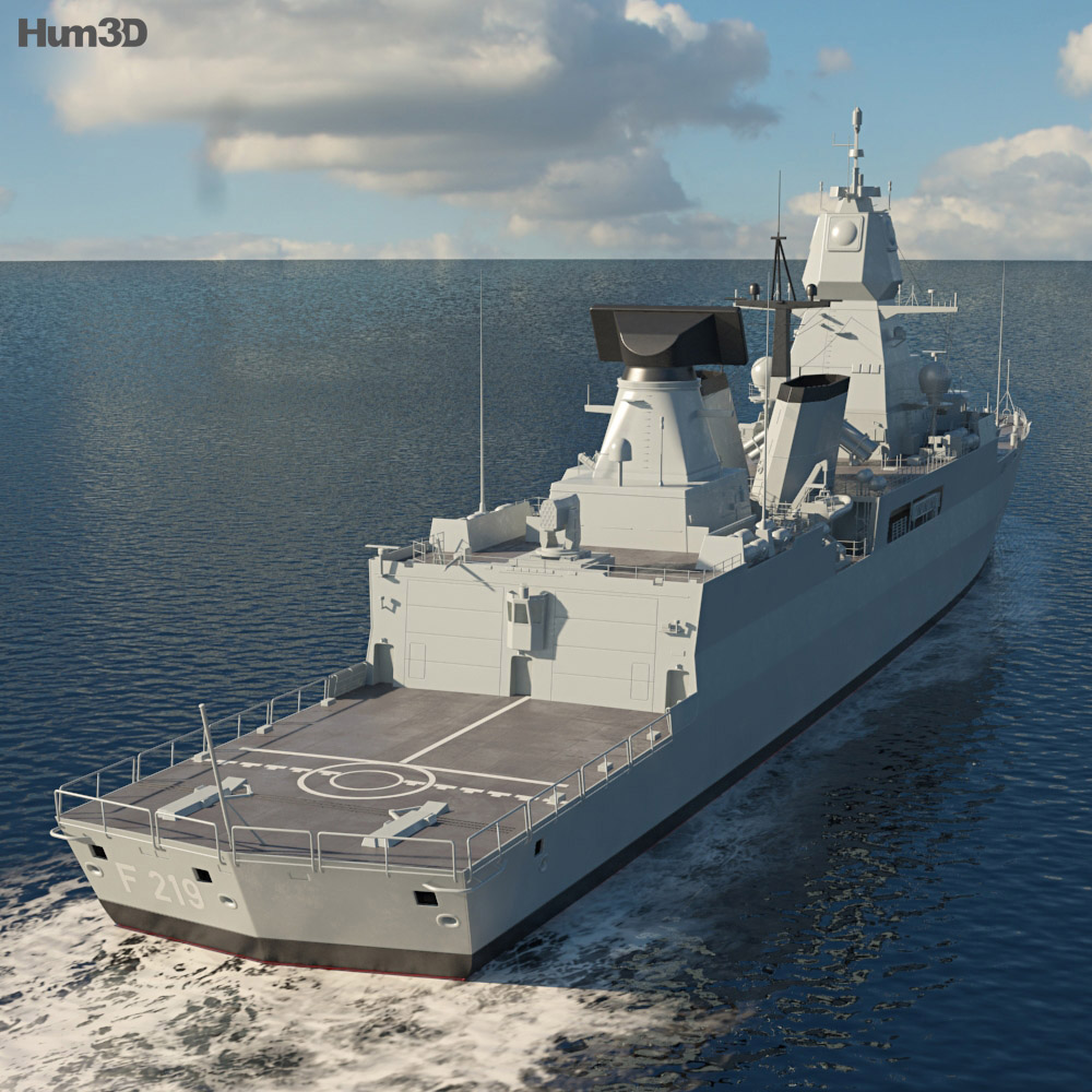 Sachsen-Klasse Fregatte 3D-Modell