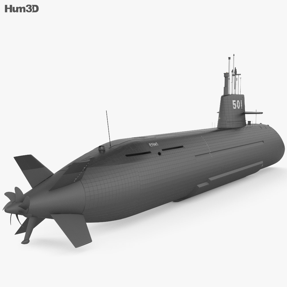 Soryu-class Submarino Modelo 3d