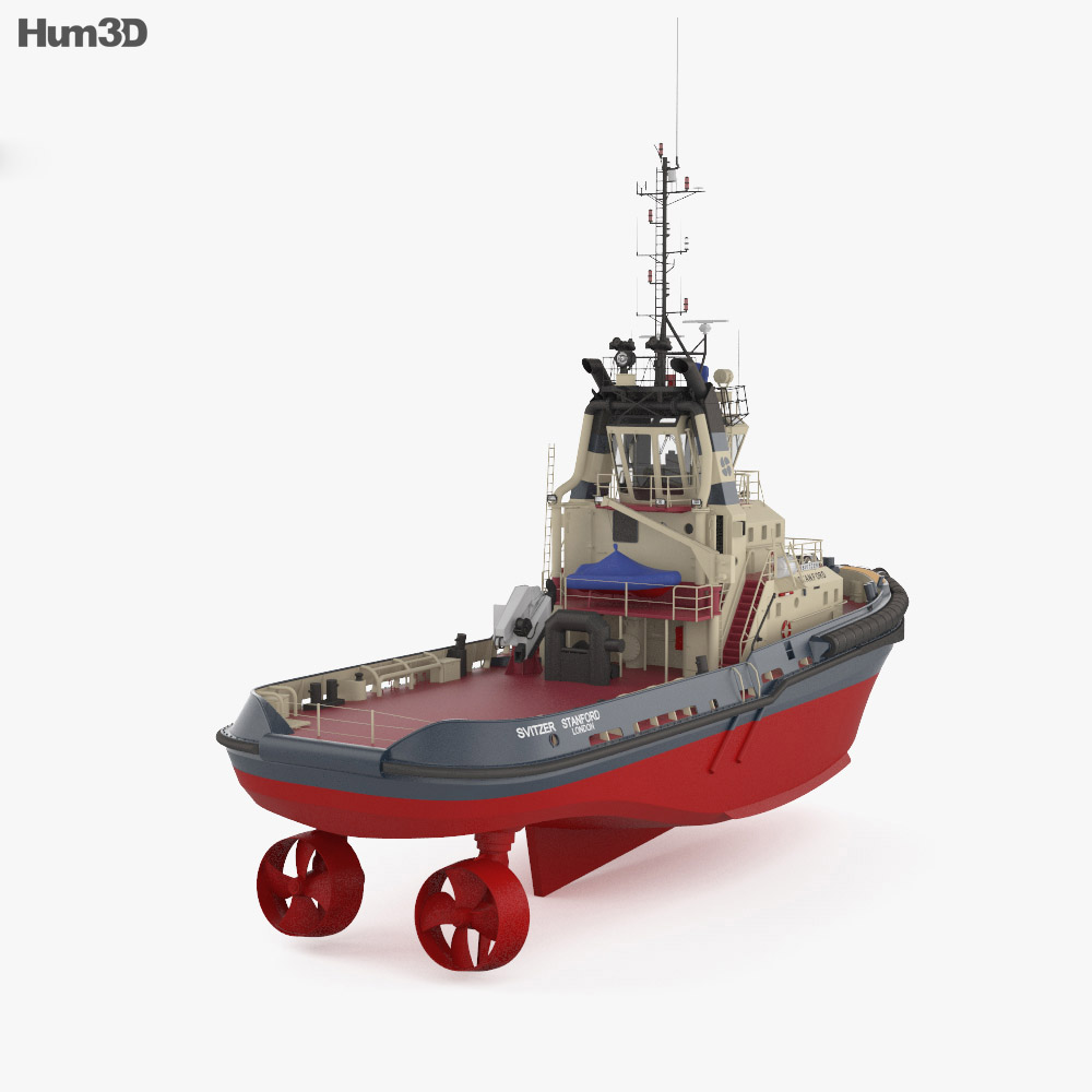 Tugboat Svitzer Stanford 3D 모델 