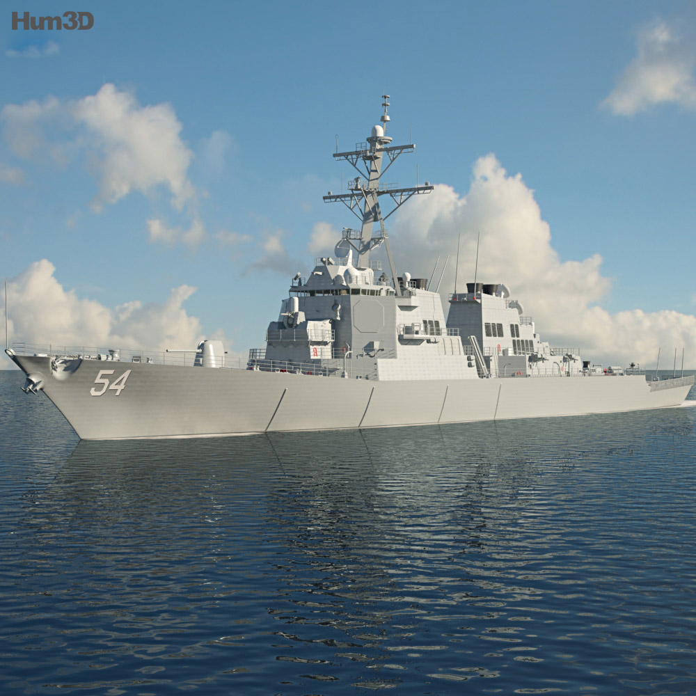 360 View Of Uss Arleigh Burke Ddg 51 3d Model Hum3d Store | Images and ...