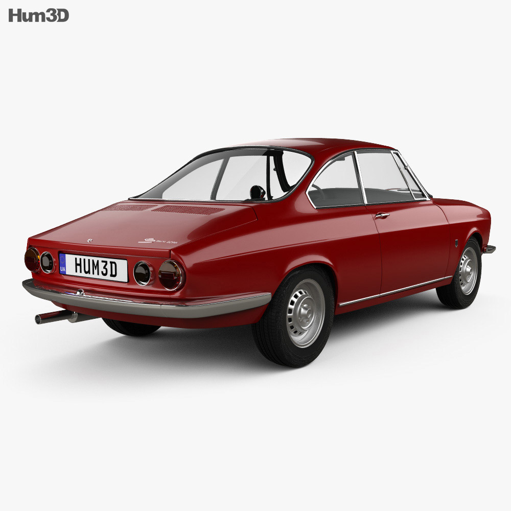 Simca 1200 S coupe 1969 3d model back view