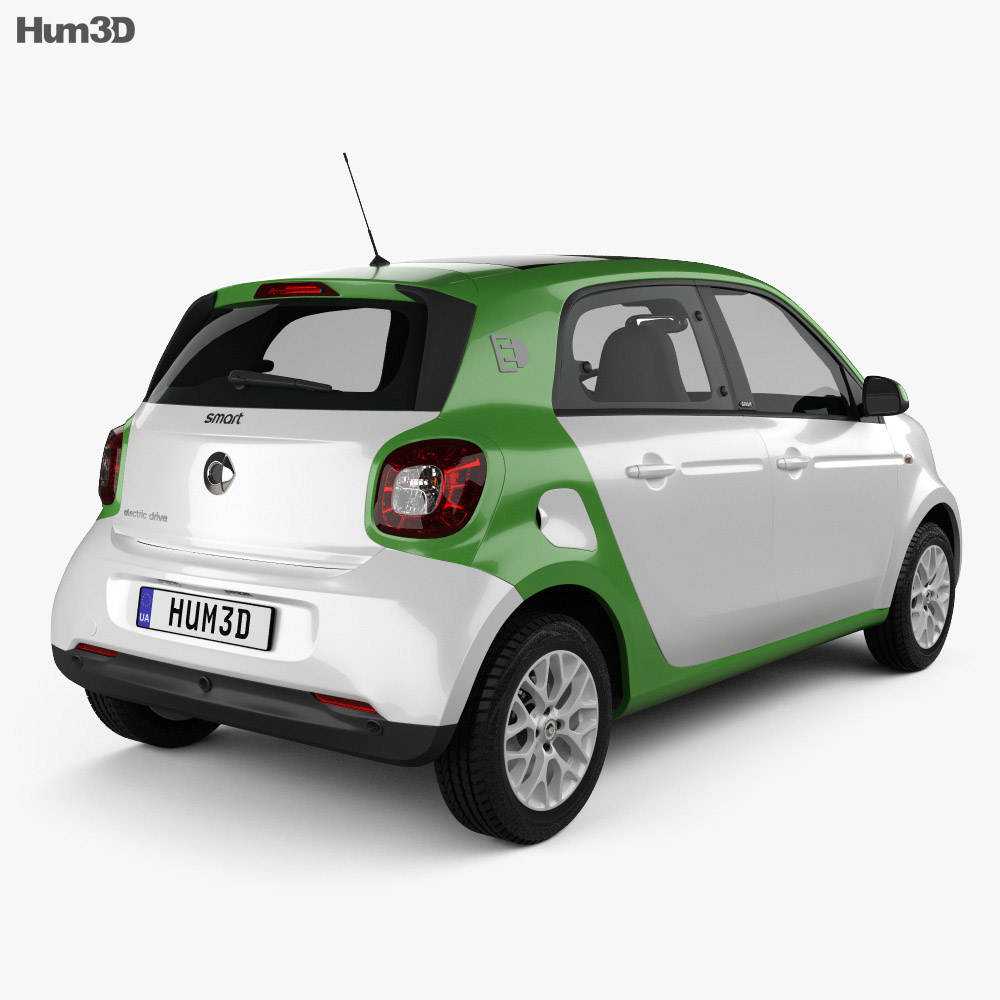 Smart ForFour Electric Drive 2020 3D модель back view