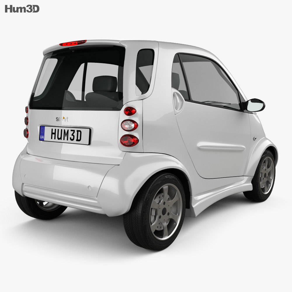 Smart Fortwo 1998 3d model back view