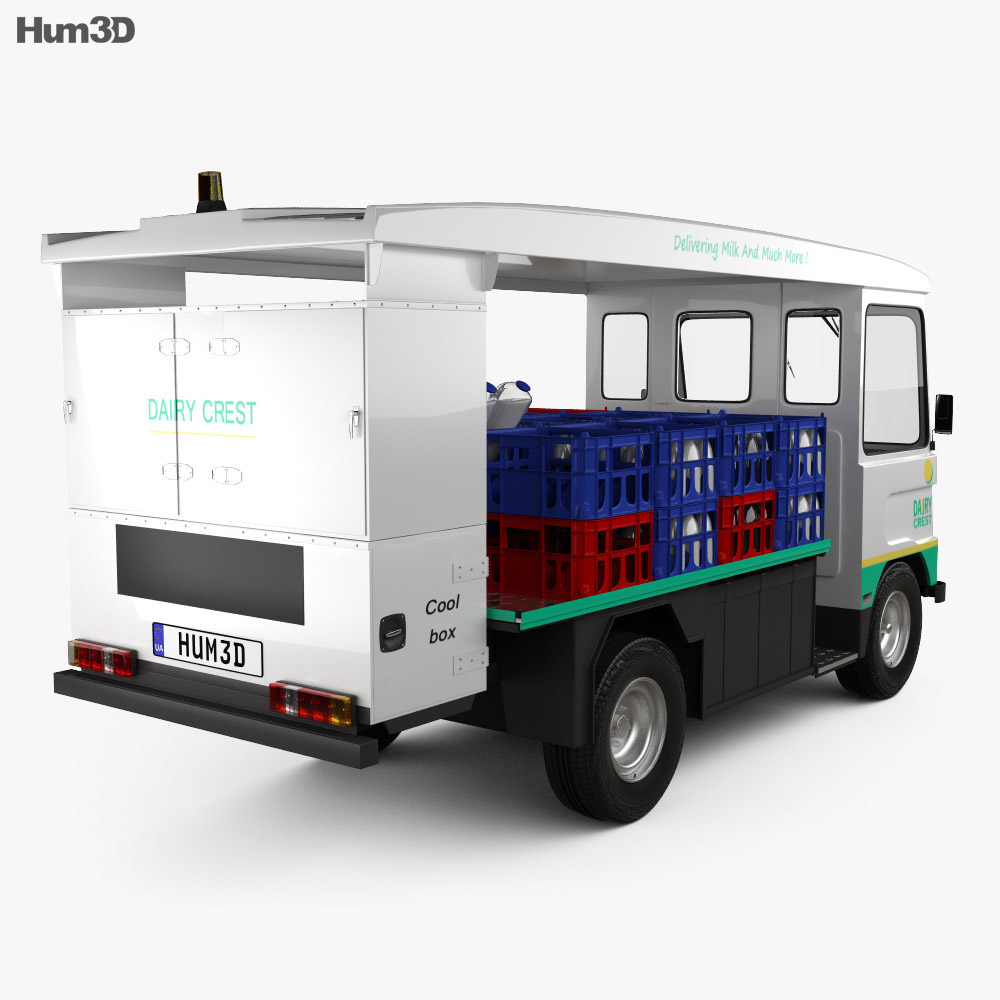 Smith Cabac Milk Float Truck 2016 3D 모델  back view