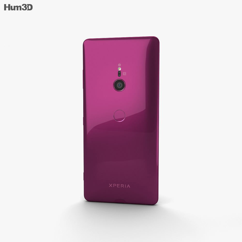 スマートフォン/携帯電話 スマートフォン本体 Sony Xperia XZ3 Bordeaux Red 3D model
