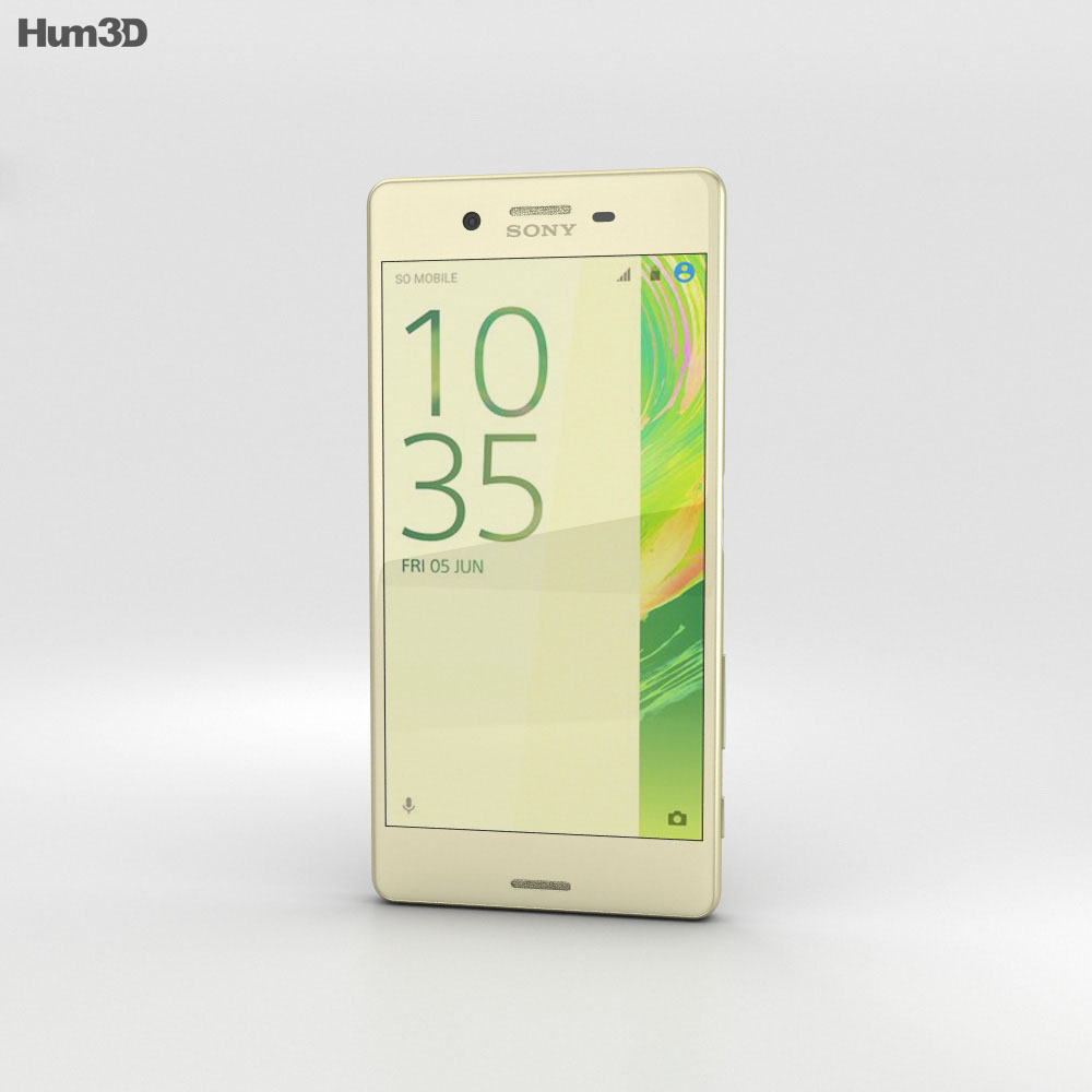 Sony Xperia X Lime Gold 3d model