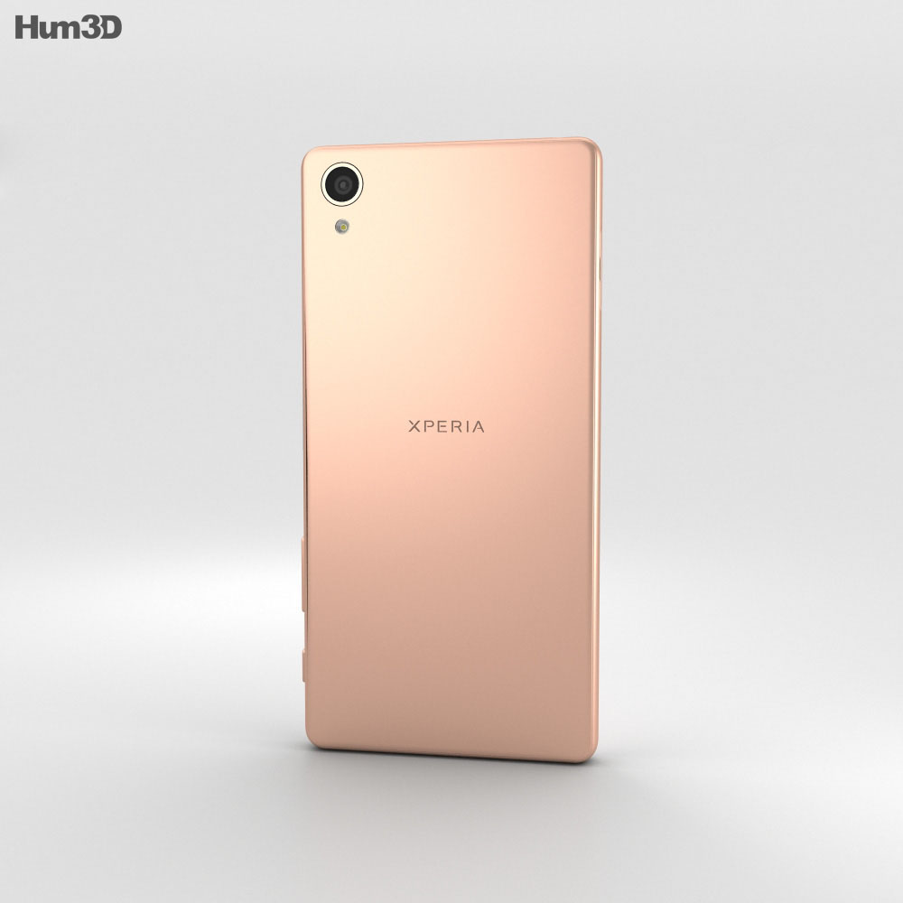 Sony Xperia X Performance Rose Gold 3D model on