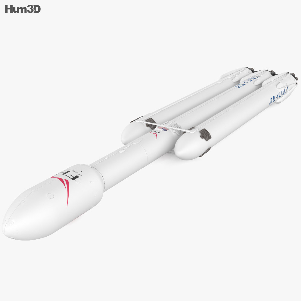 Falcon Heavy 3D модель