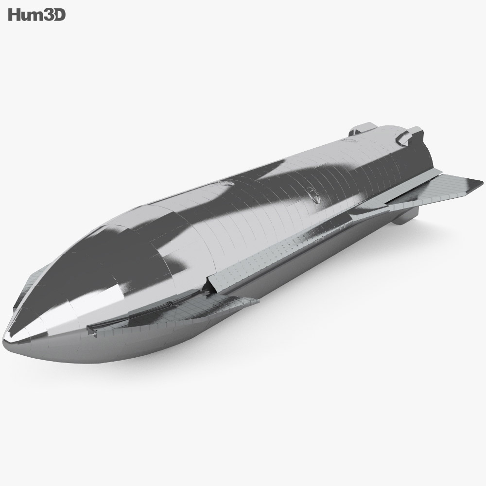 SpaceX Starship 3d model