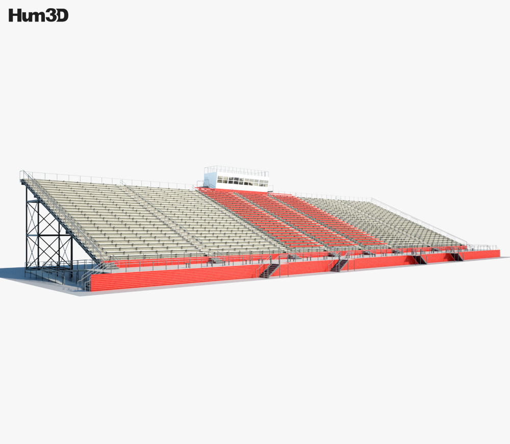 Clinton High tribune 3d model