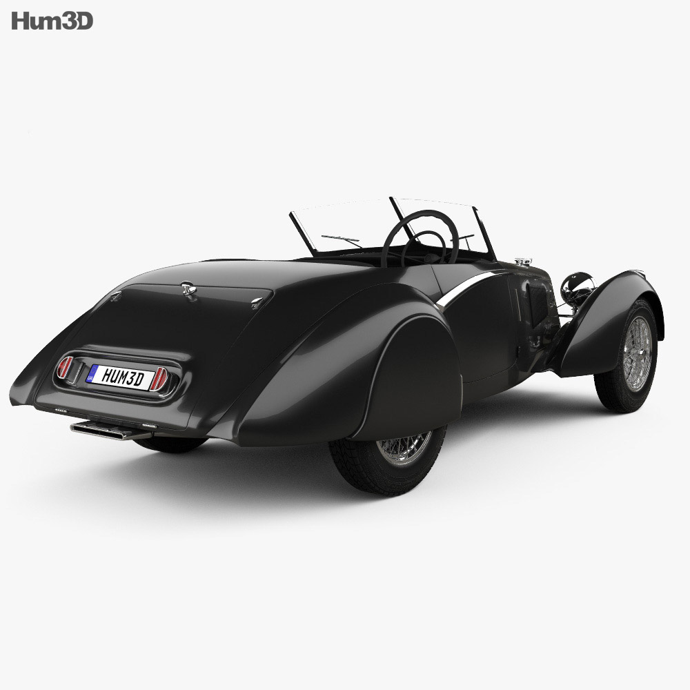 Squire Corsica Roadster 1936 3d model back view