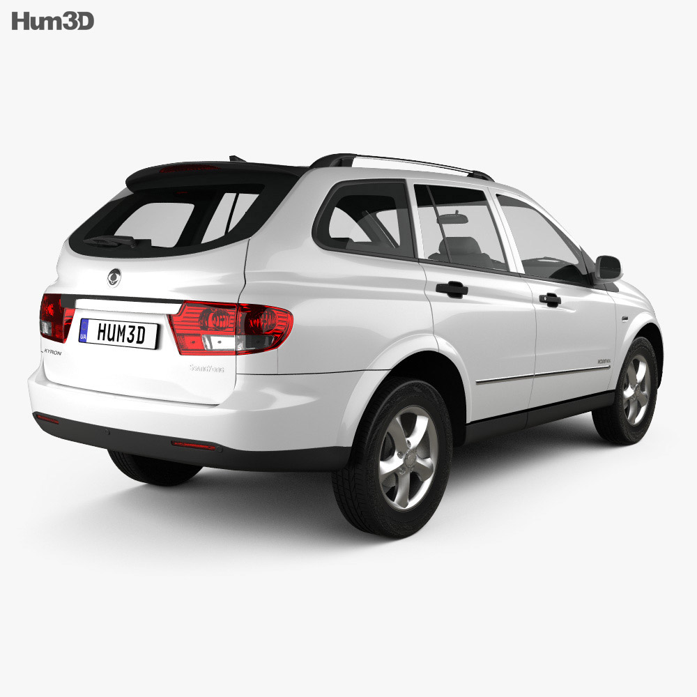 SsangYong Kyron 2014 3d model back view