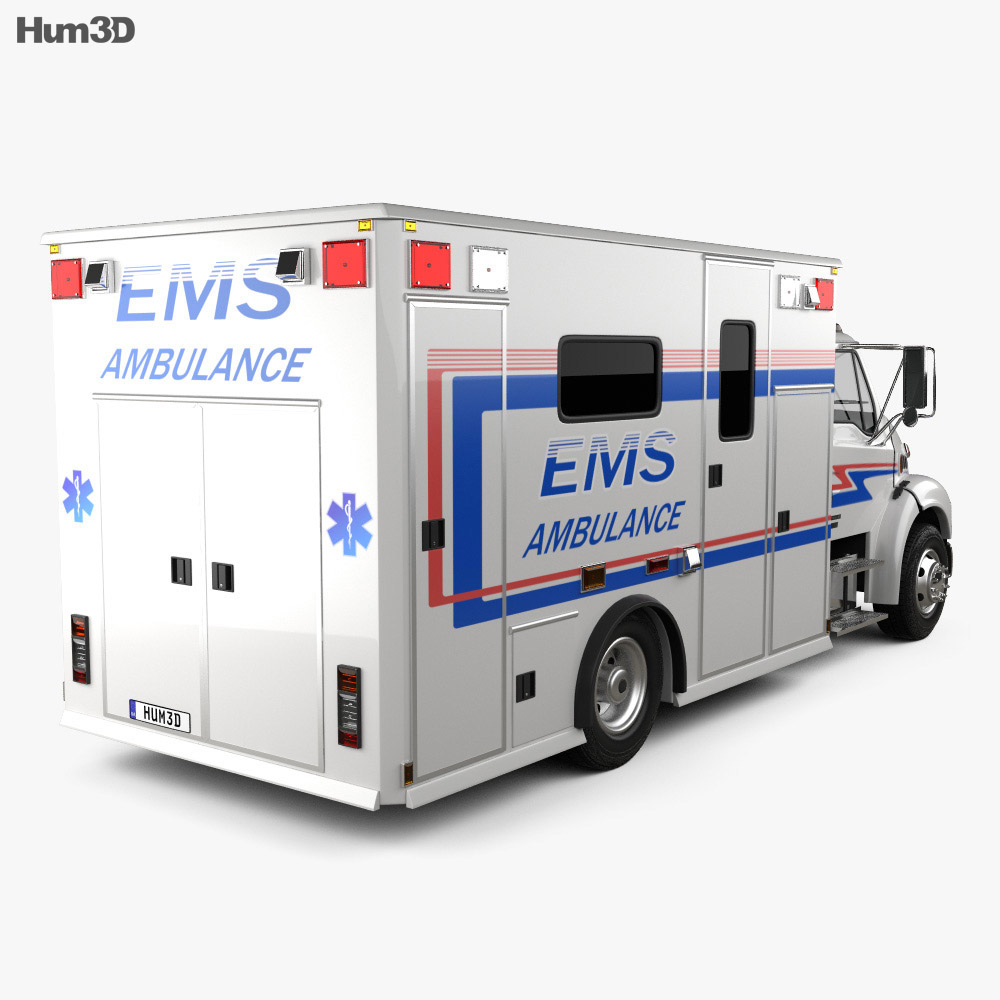 Sterling Acterra Ambulance Truck 2014 Modèle 3d vue arrière