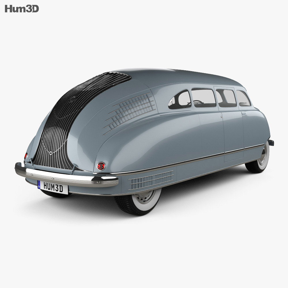 Stout Scarab 1936 3D 모델  back view