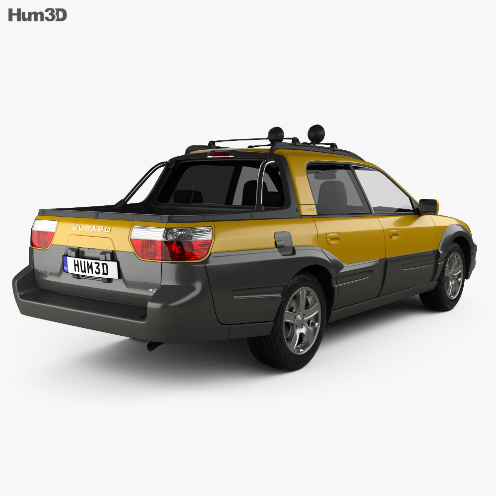 Subaru Baja 2006 3D модель back view