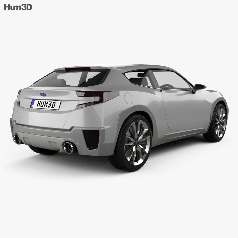 Subaru Cross Sport 2014 3D模型 后视图