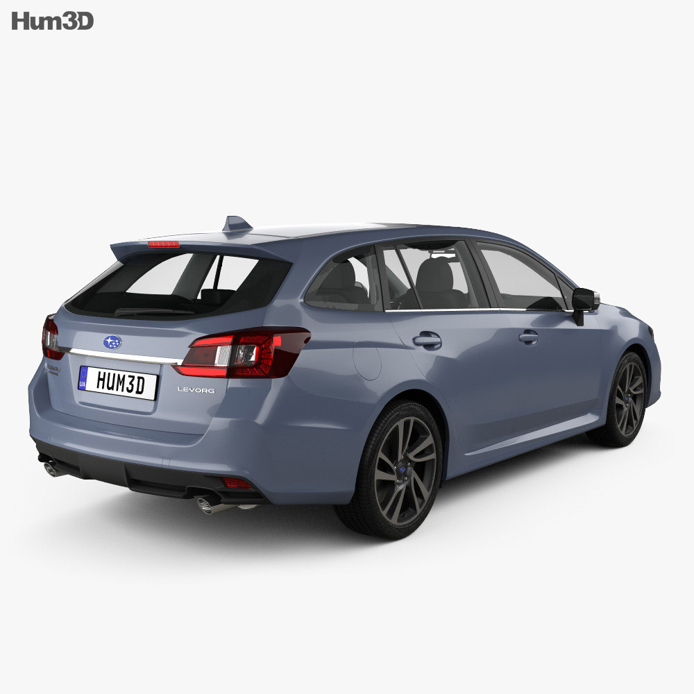 Subaru Levorg avec Intérieur 2015 Modèle 3d vue arrière