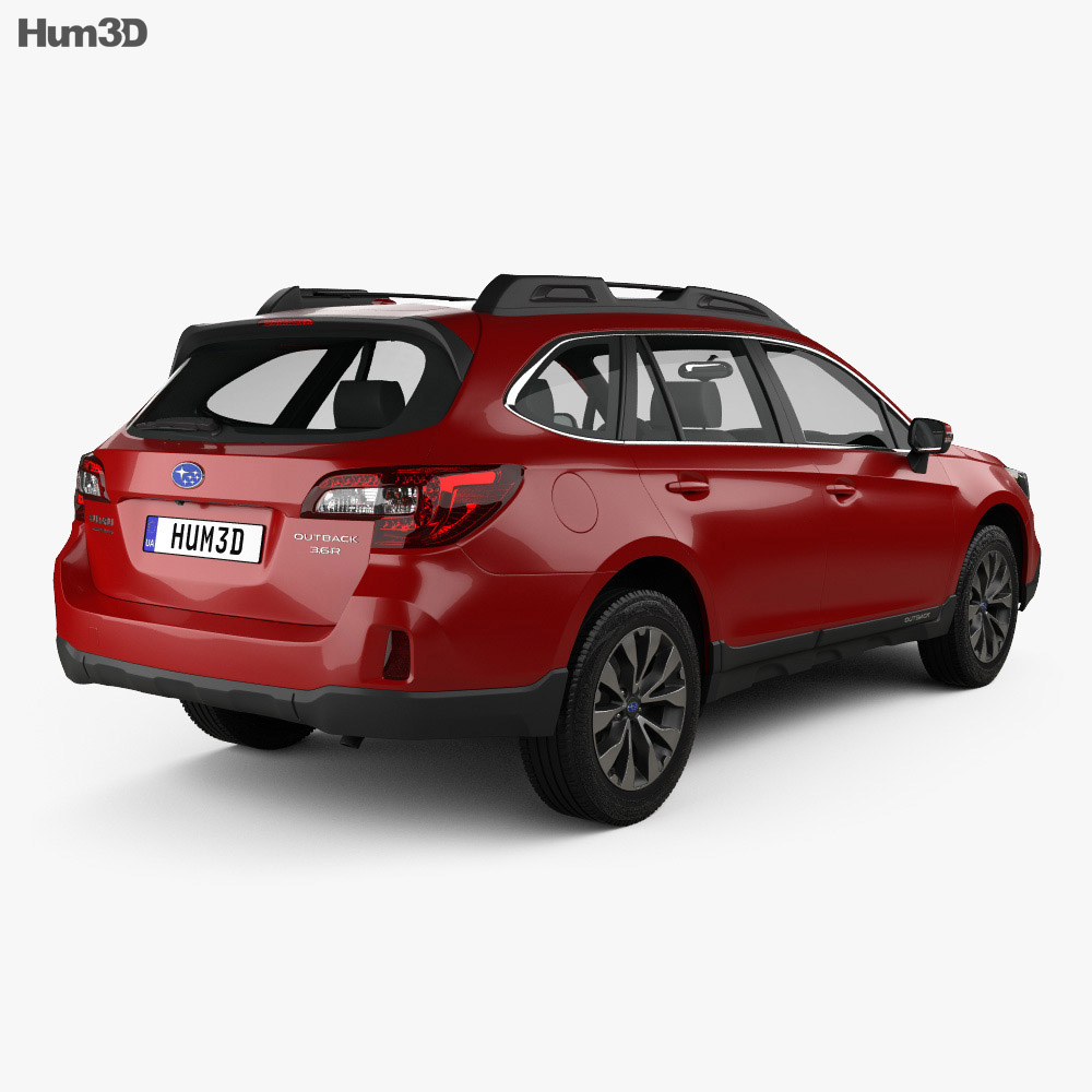 Subaru Outback 2018 3d model back view