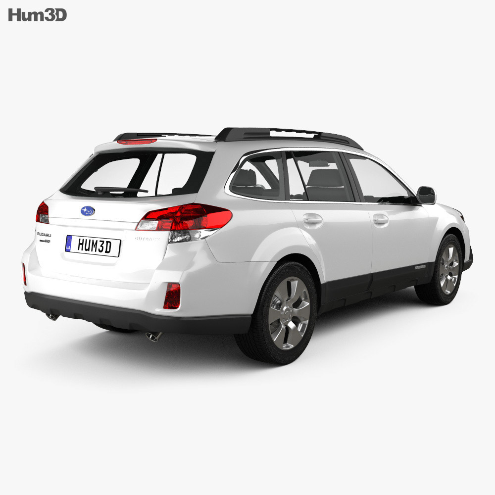 Subaru Outback limited US 2014 3D модель back view