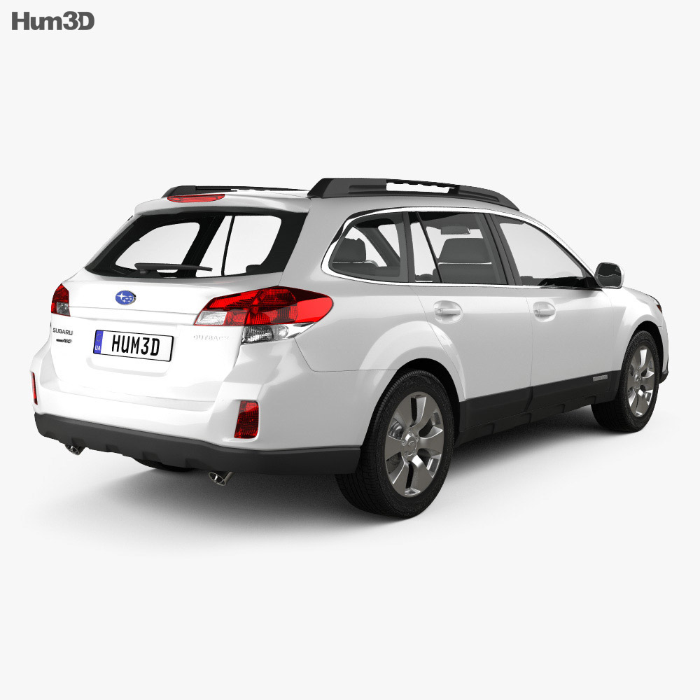 Subaru Outback US 2014 3D模型 后视图