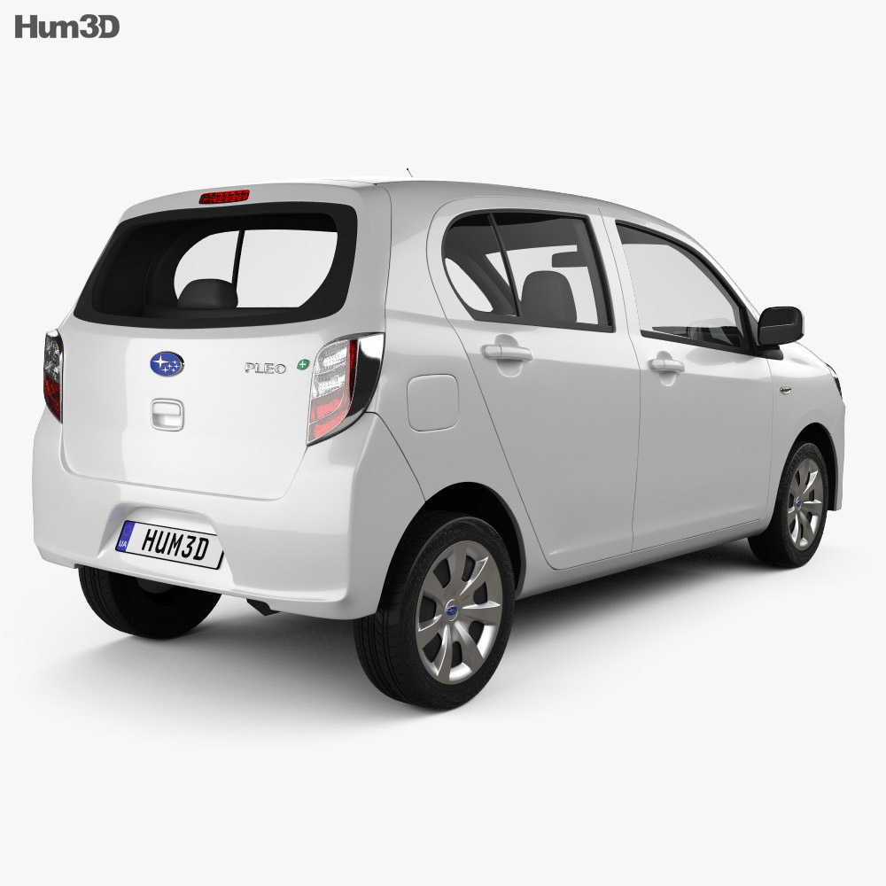 Subaru Pleo Plus 2015 3Dモデル 後ろ姿